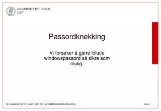 passordknekking
