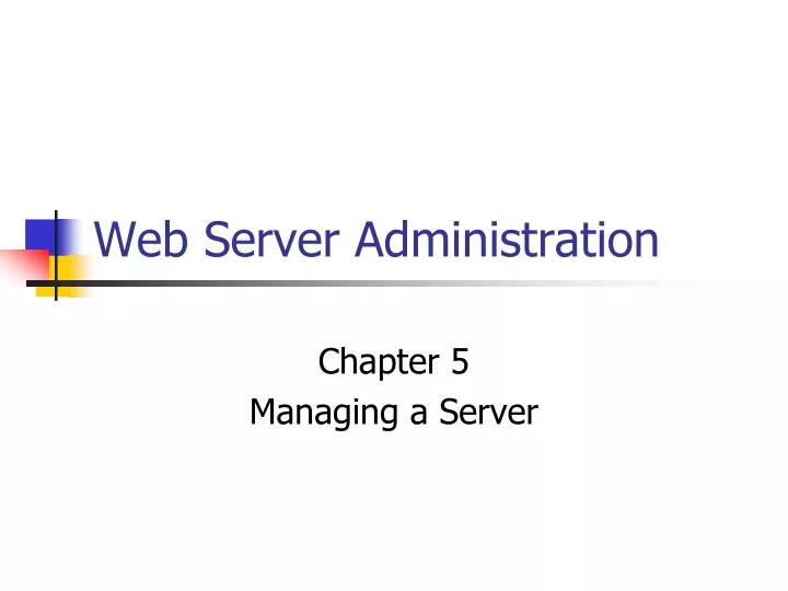 web server administration
