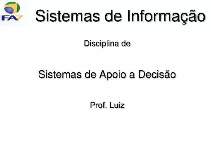 PPT - Sistemas De Informação PowerPoint Presentation, Free Download ...