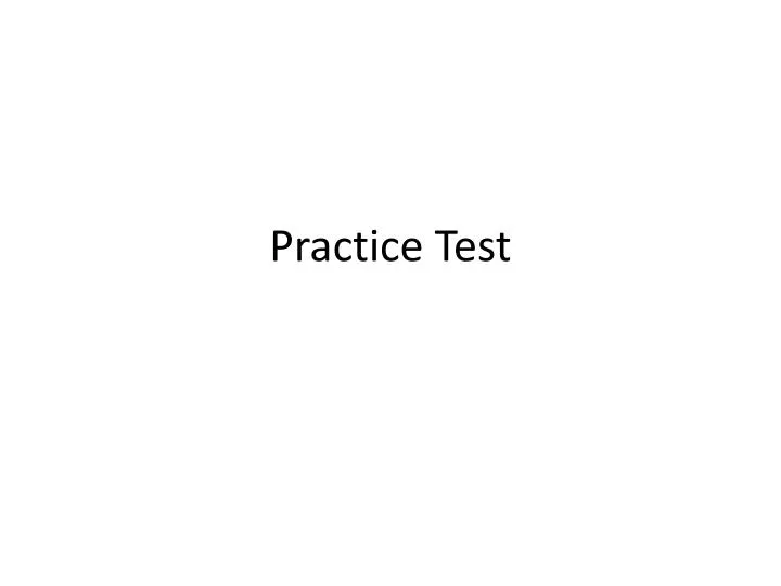 practice test