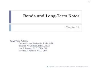 Bonds and Long-Term Notes