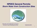 NPDES General Permits Storm Water from Construction Sites - slide 1
