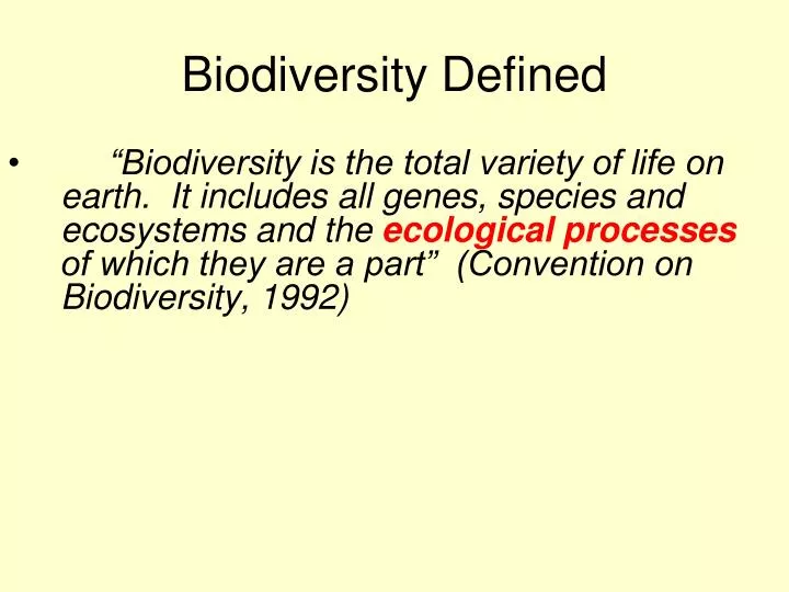 biodiversity defined