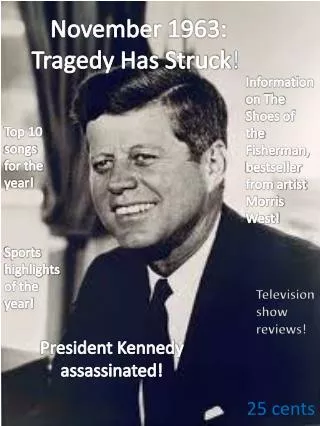 November 1963: Tragedy Has Struck !