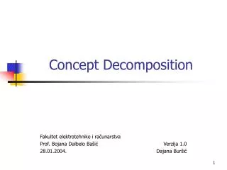 Concept Decomposition