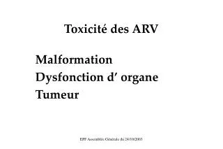 toxicit des arv