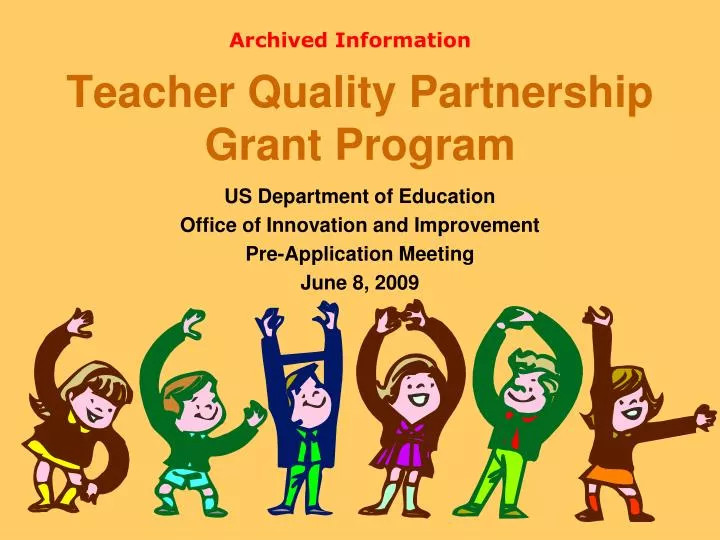 teacher quality partnership grant program