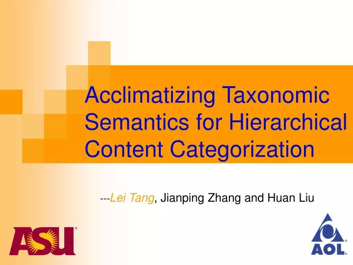 acclimatizing taxonomic semantics for hierarchical content categorization