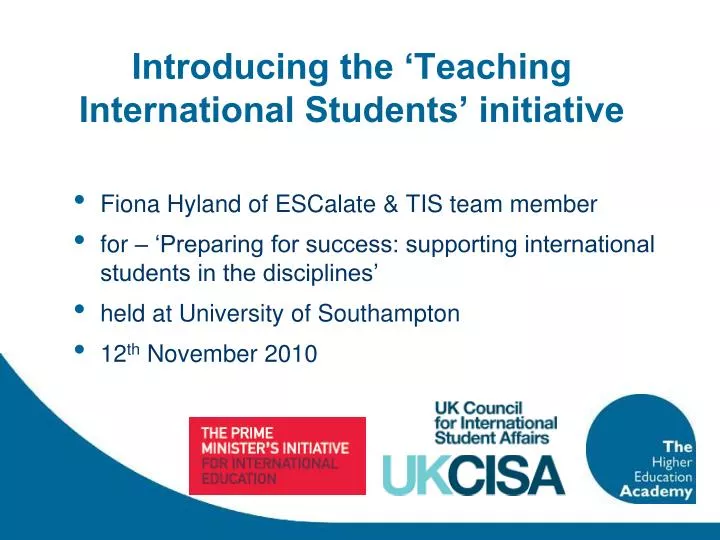 introducing the teaching international students initiative