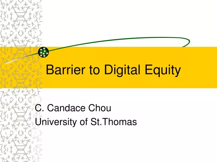 barrier to digital equity