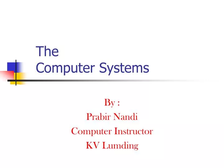 the computer systems