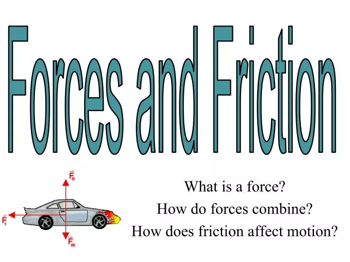 what is a force how do forces combine how does friction affect motion