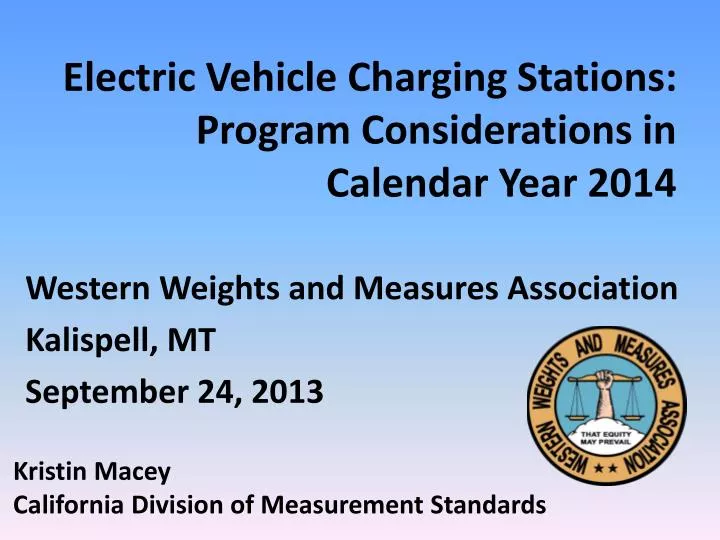 electric vehicle charging stations program considerations in calendar year 2014