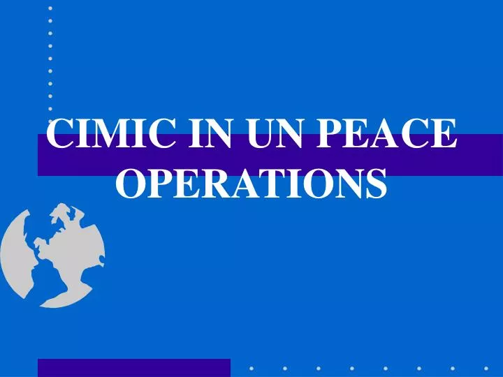 cimic in un peace operations