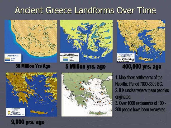 ancient greece landforms over time