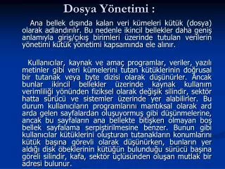dosya y netimi