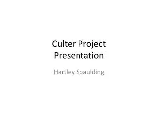 Culter Project Presentation