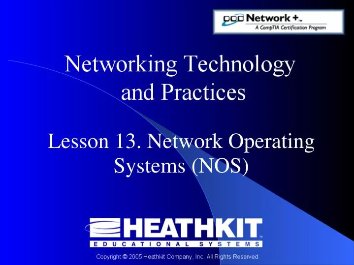 lesson 13 network operating systems nos
