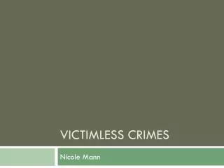 Victimless crimes