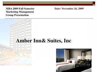Amber Inn&amp; Suites, Inc