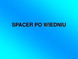spacer po wiedniu