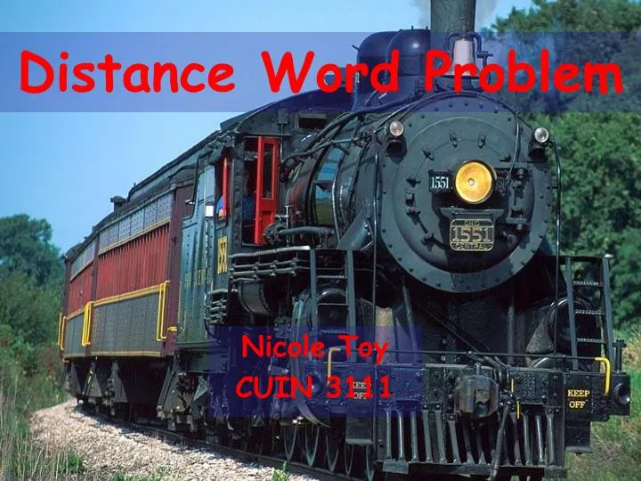 distance word problem