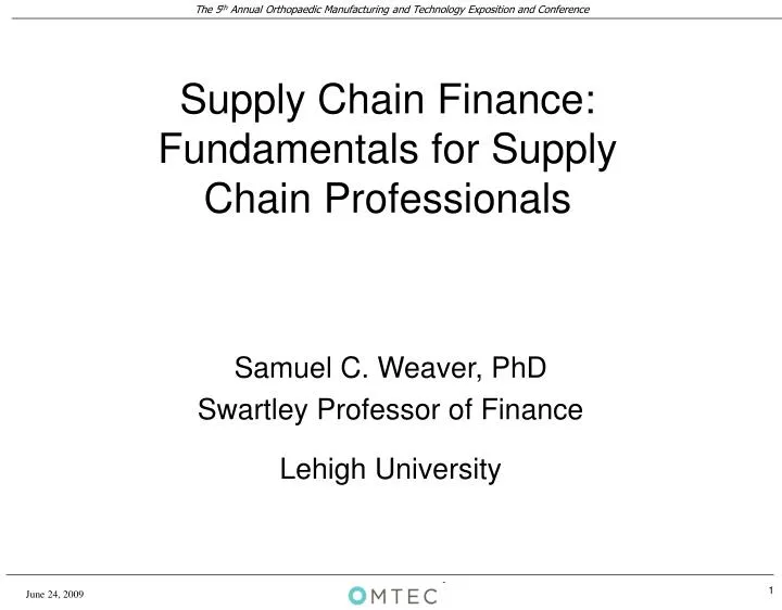 supply chain finance fundamentals for supply chain professionals