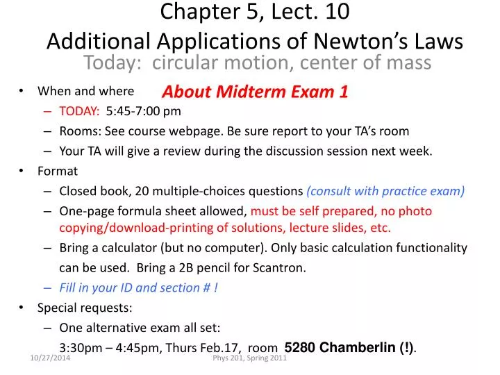 chapter 5 lect 10 additional applications of newton s laws
