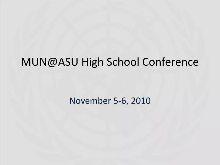 mun@asu high school conference