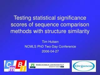 Testing statistical significance scores of sequence comparison methods with structure similarity