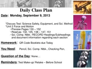 Daily Class Plan