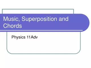 Music, Superposition and Chords