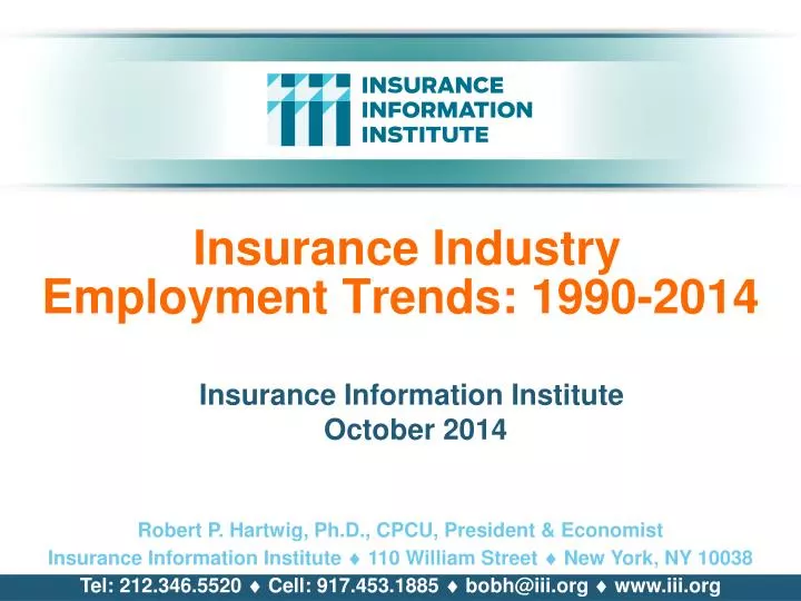 insurance industry employment trends 1990 2014