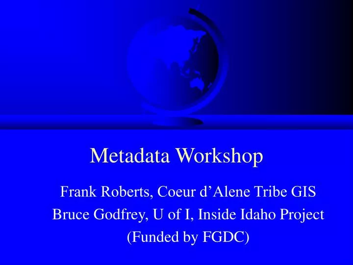 metadata workshop