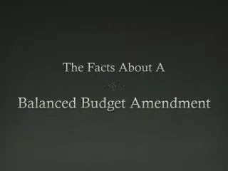 balanced budget amendment