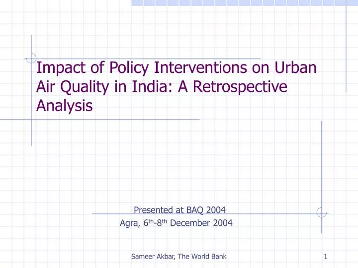 impact of policy interventions on urban air quality in india a retrospective analysis