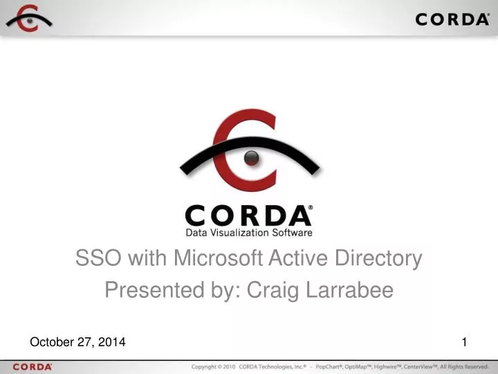 sso with microsoft active directory presented by craig larrabee