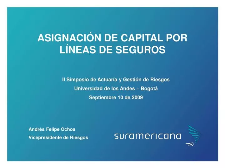 asignaci n de capital por l neas de seguros