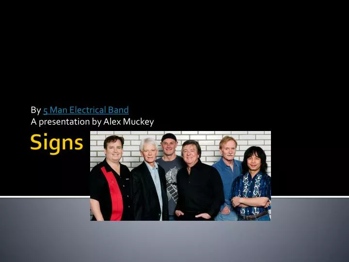 by 5 man electrical band a presentation by alex muckey