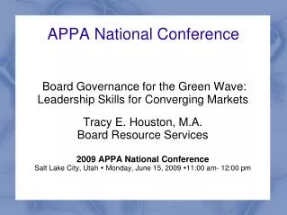 APPA National Conference
