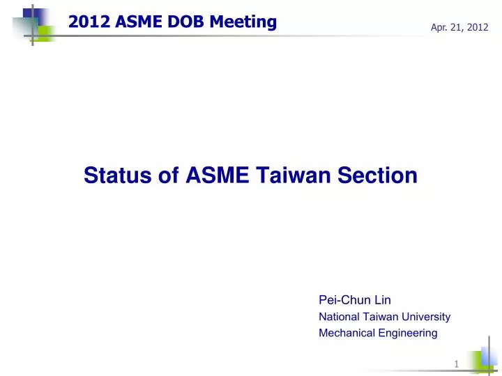 2012 asme dob meeting