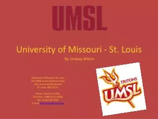 University of Missouri - St. Louis