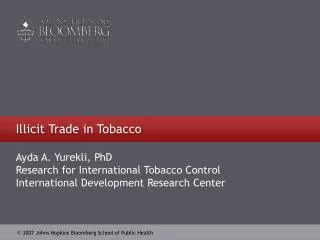 Illicit Trade in Tobacco