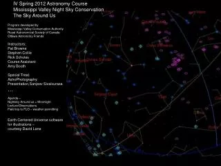 IV Spring 2012 Astronomy Course Mississippi Valley Night Sky Conservation The Sky Around Us