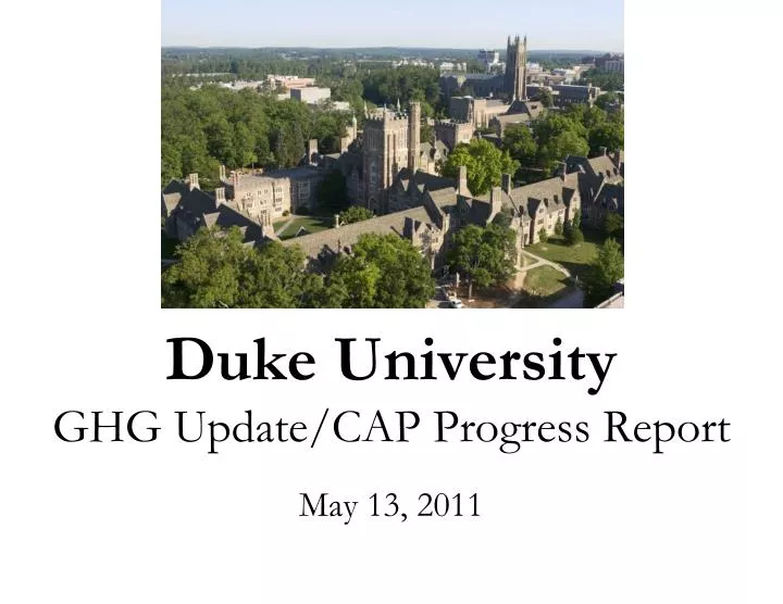 duke university ghg update cap progress report