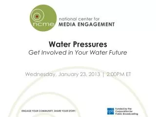 Water Pressures Get Involved in Your Water Future