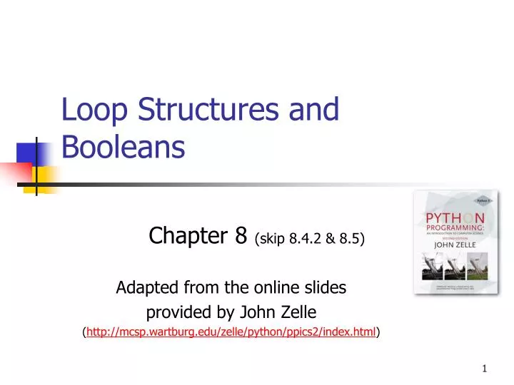 loop structures and booleans