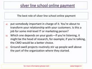 Very simple and safe processor for silver line school online