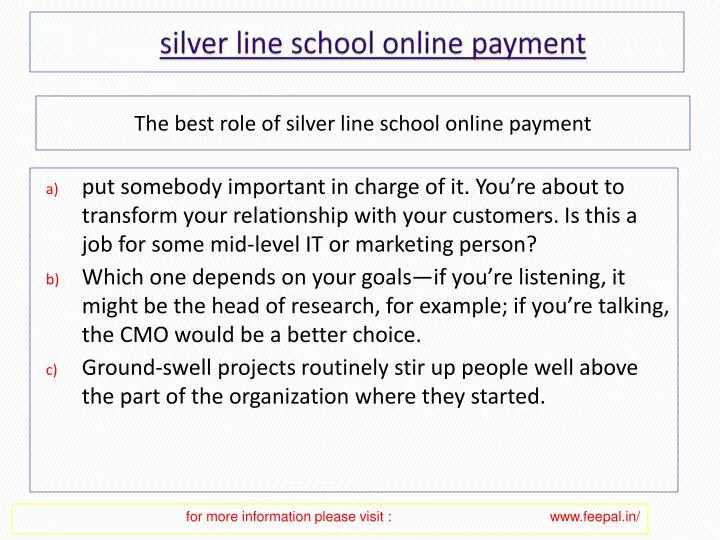 silver line school online payment