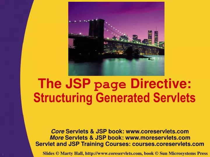 the jsp page directive structuring generated servlets